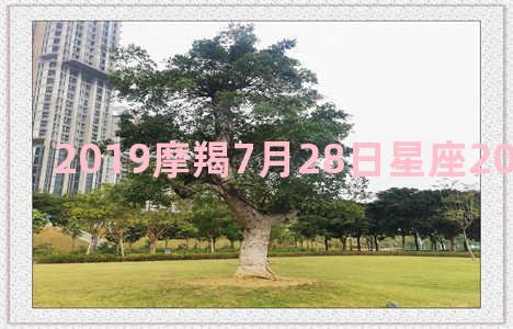 2019摩羯7月28日星座2018个月运势