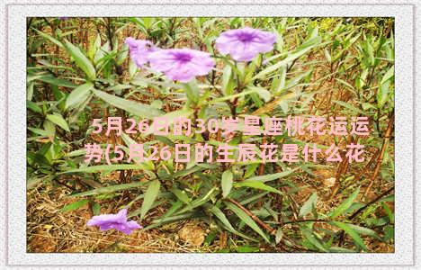 5月26日的30岁星座桃花运运势(5月26日的生辰花是什么花)