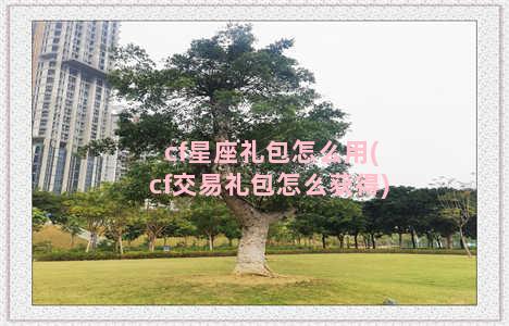 cf星座礼包怎么用(cf交易礼包怎么获得)