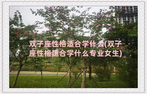 双子座性格适合学什么(双子座性格适合学什么专业女生)