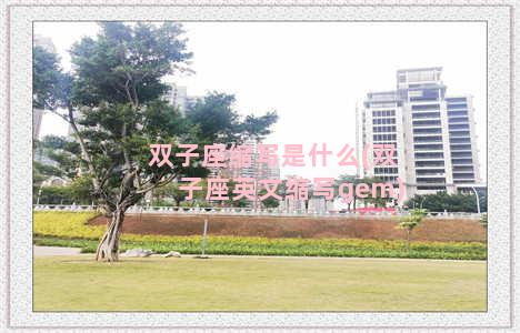 双子座缩写是什么(双子座英文缩写gem)