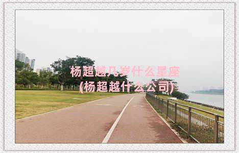 杨超越几岁什么星座(杨超越什么公司)